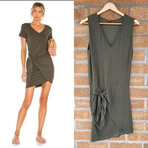 Monrow Supersoft V Dress in Hunter Green M